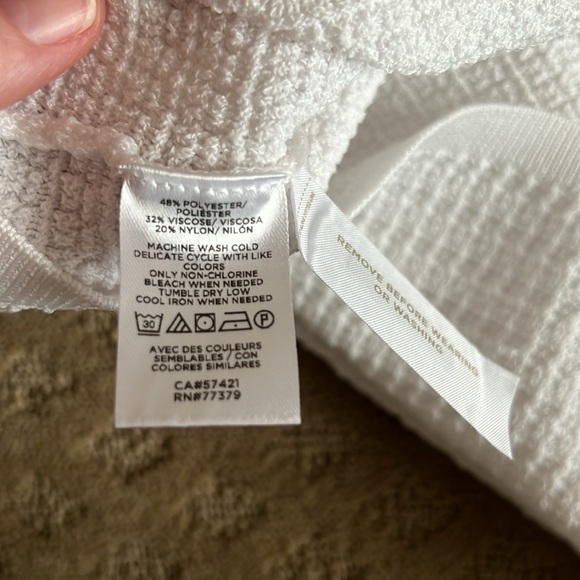 NWOT Ann Taylor Sweater Bow Sleeve Tank - Picture 6 of 8
